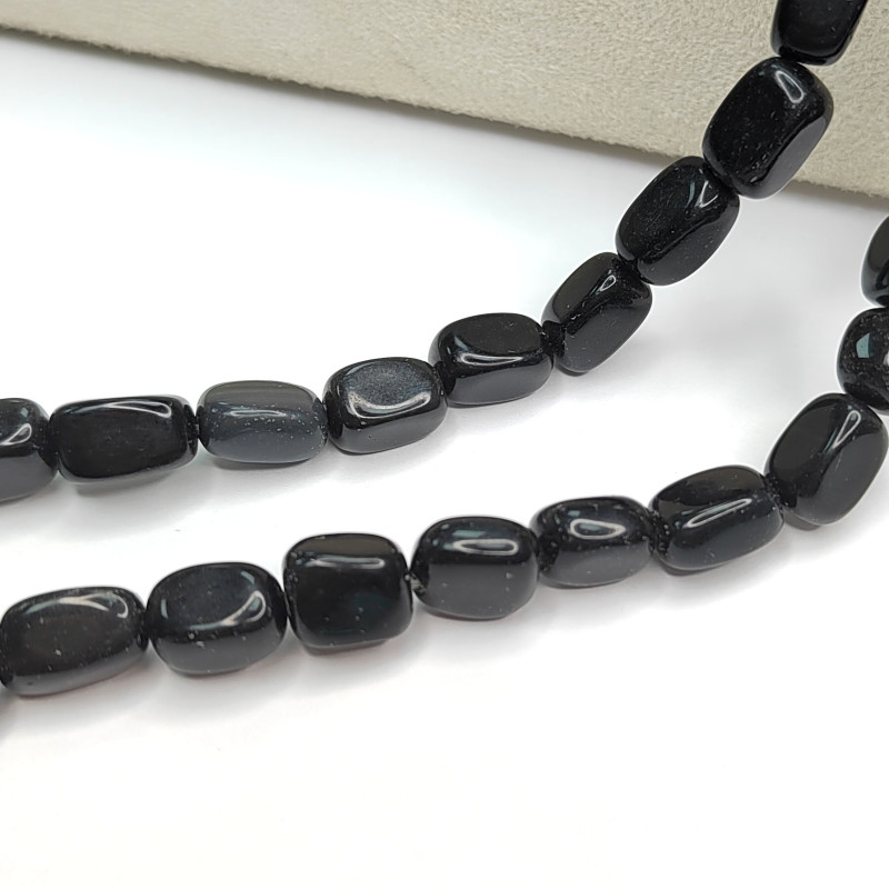 Чёрный обсидиан 11х8 мм