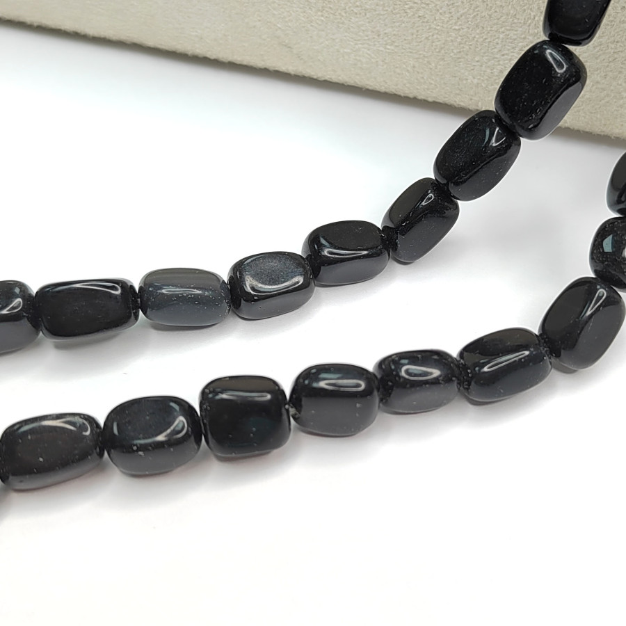 Чёрный обсидиан 11х8 мм