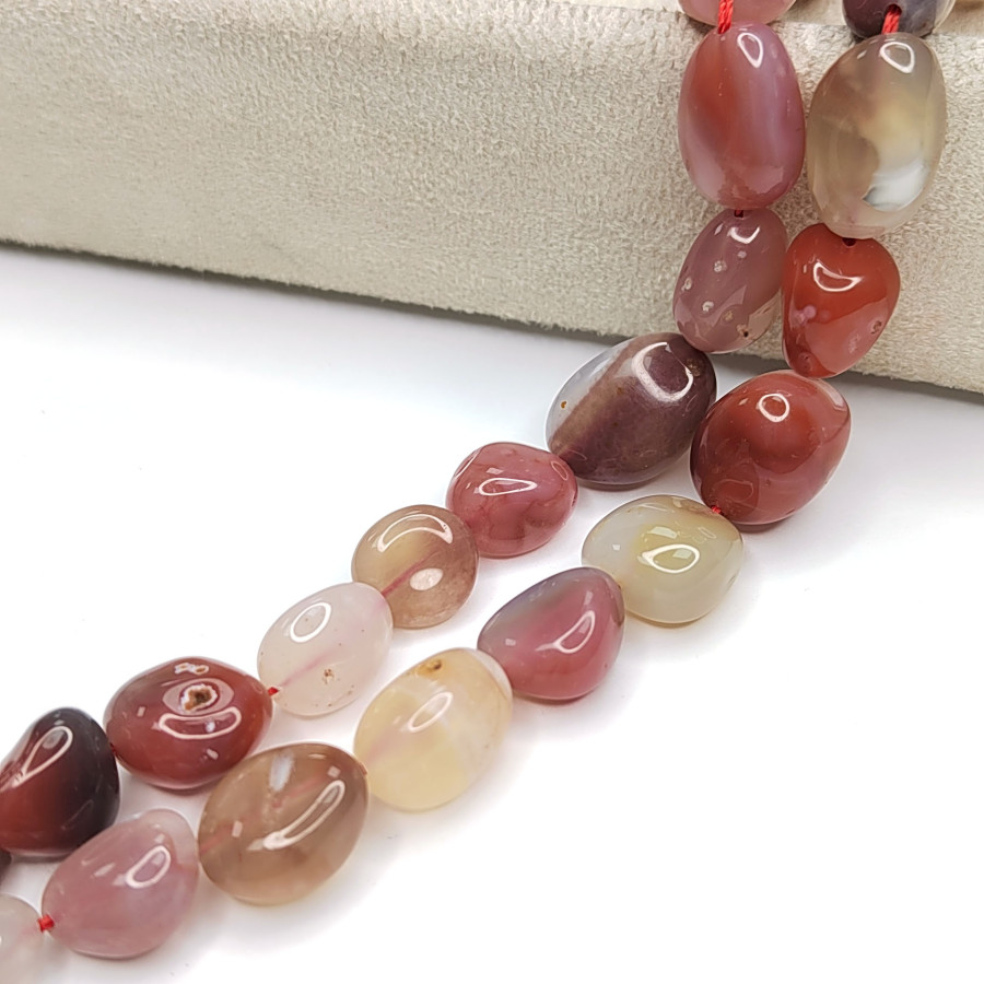 Агат ботсванский натуральный 15х13 мм галтовка