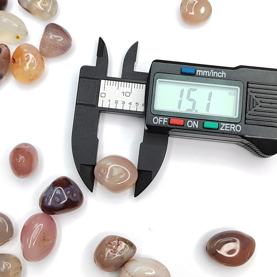 Агат ботсванский натуральный 15х13 мм галтовка