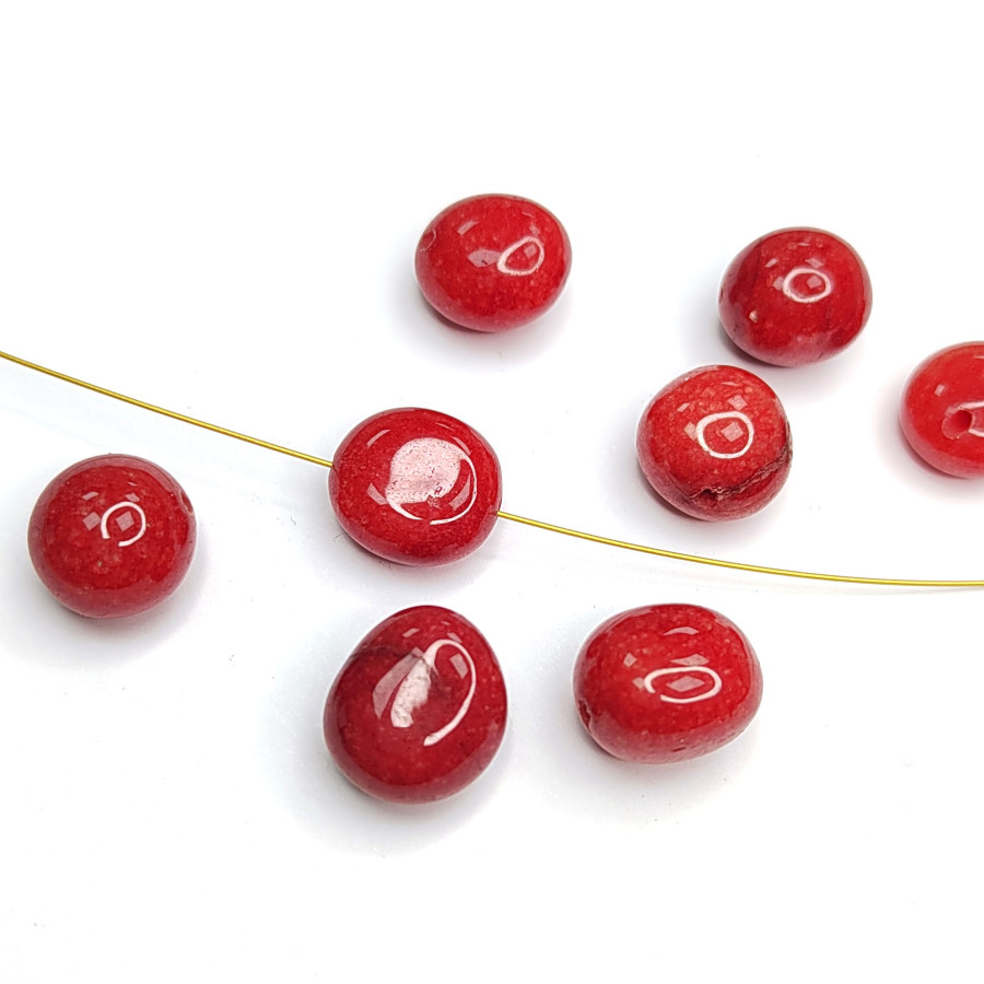 Агат натуральный 13х12 мм галтовка