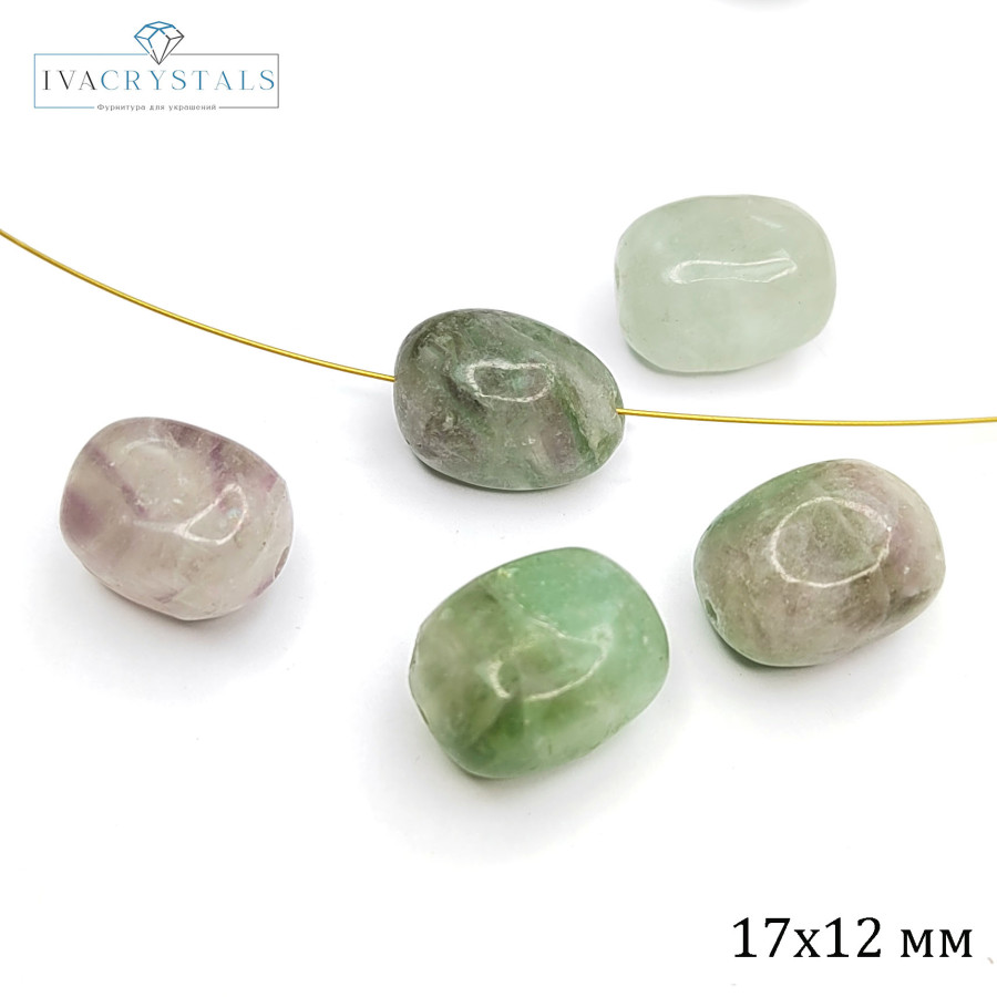 Флюорит натуральный 17х12 мм Штука (бусина)