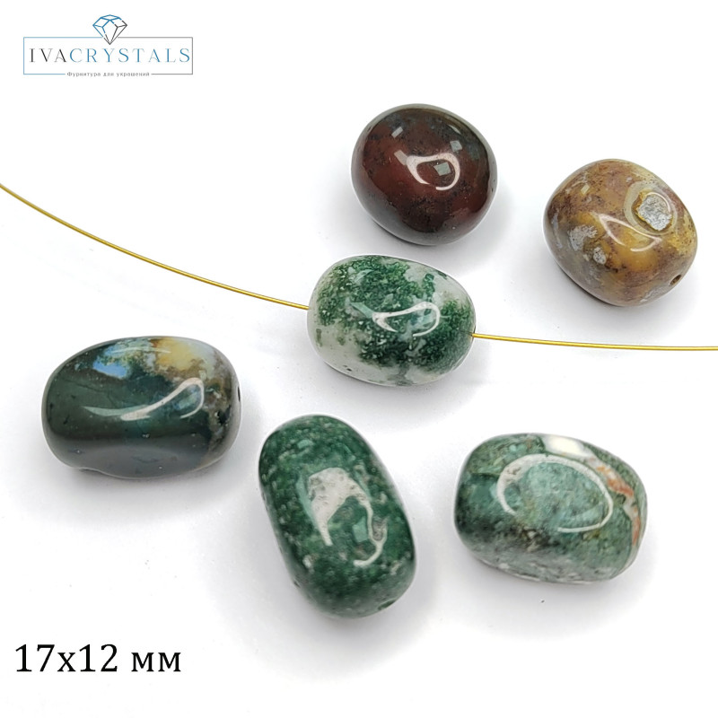 Яшма индийская 17х12 мм, натуральный камень