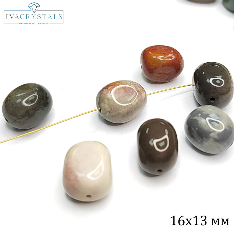 Яшма американская 16х13 мм, натуральный камень