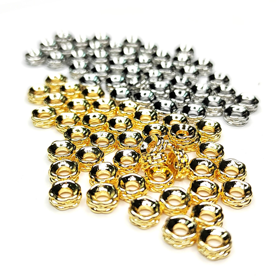 5,7х2,2 мм Разделительные бусины узорные, форма рондель, штука