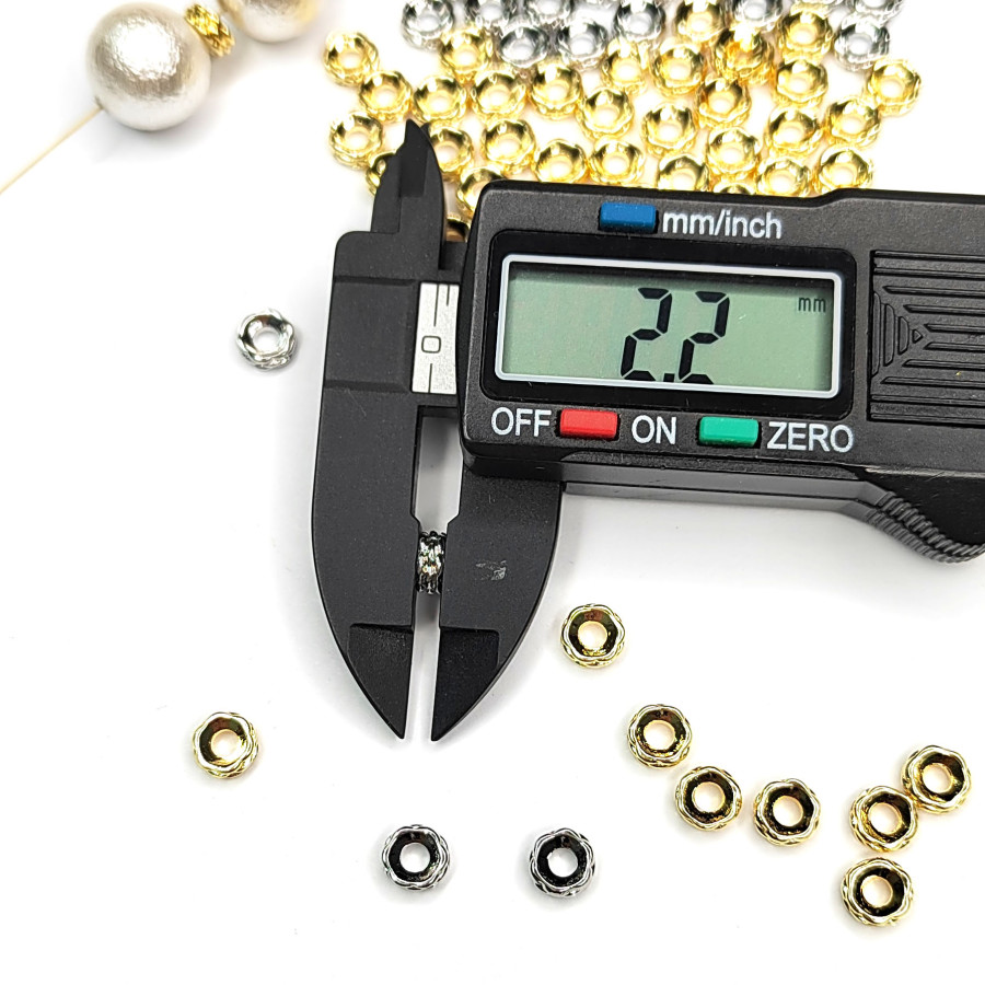 5,7х2,2 мм Разделительные бусины узорные, форма рондель, штука