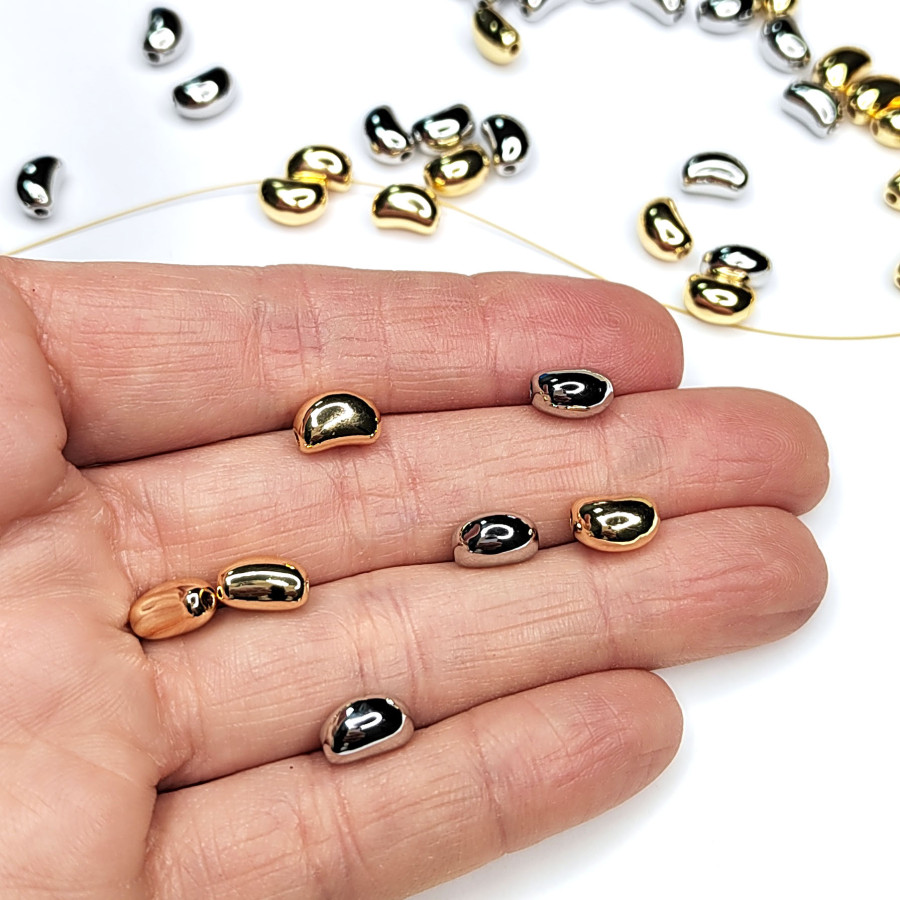 Разделительная бусина Луна (полумесяц) 9х6 мм, штука