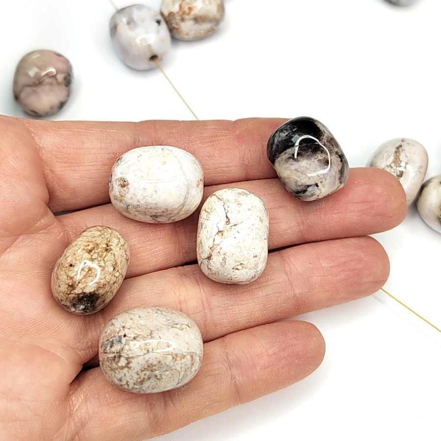 Яшма пейзажная, натуральный камень 20х14 мм