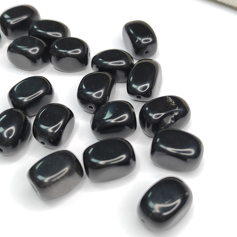 Чёрный обсидиан 17х11 мм