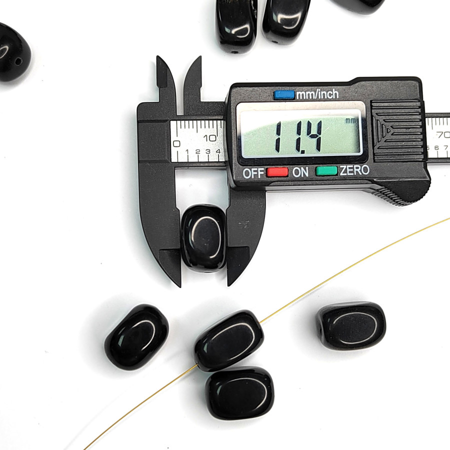 Чёрный обсидиан 17х11 мм