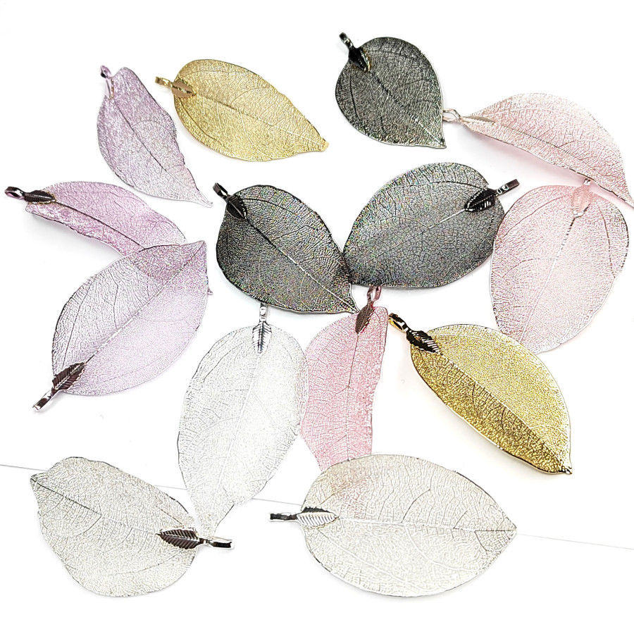 Лист скелетированный 40-60 мм металлический, цвет Чёрный, штука