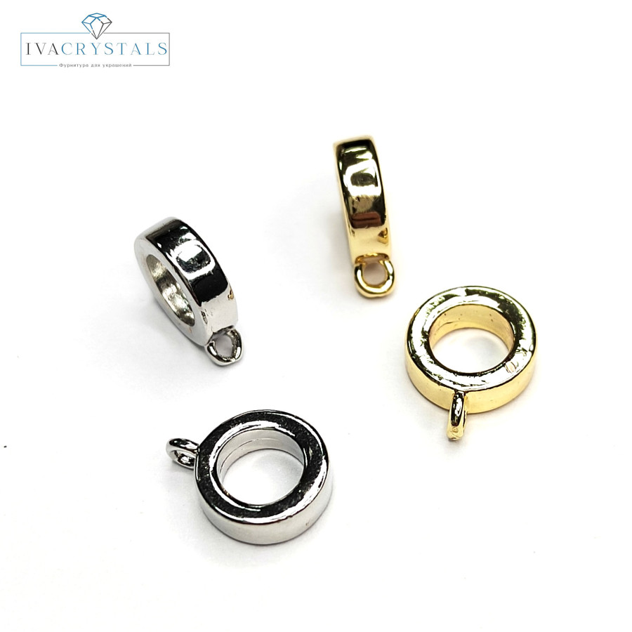 Кольцо - бейл с петелькой 8,6х2,7 мм, штука