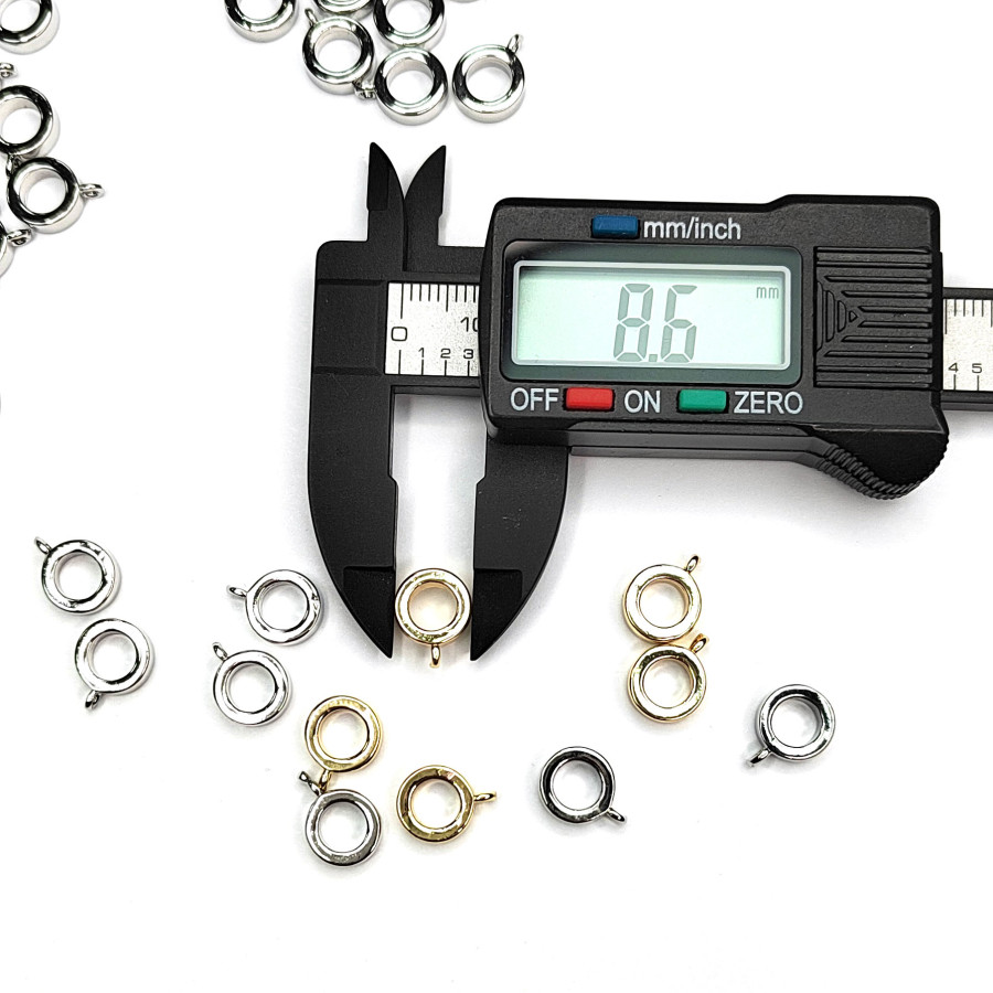 Кольцо - бейл с петелькой 8,6х2,7 мм, штука