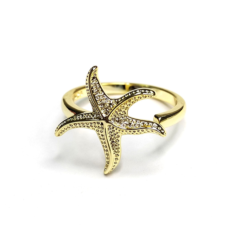 Кольцо безразмерное, Морская звезда 15 мм