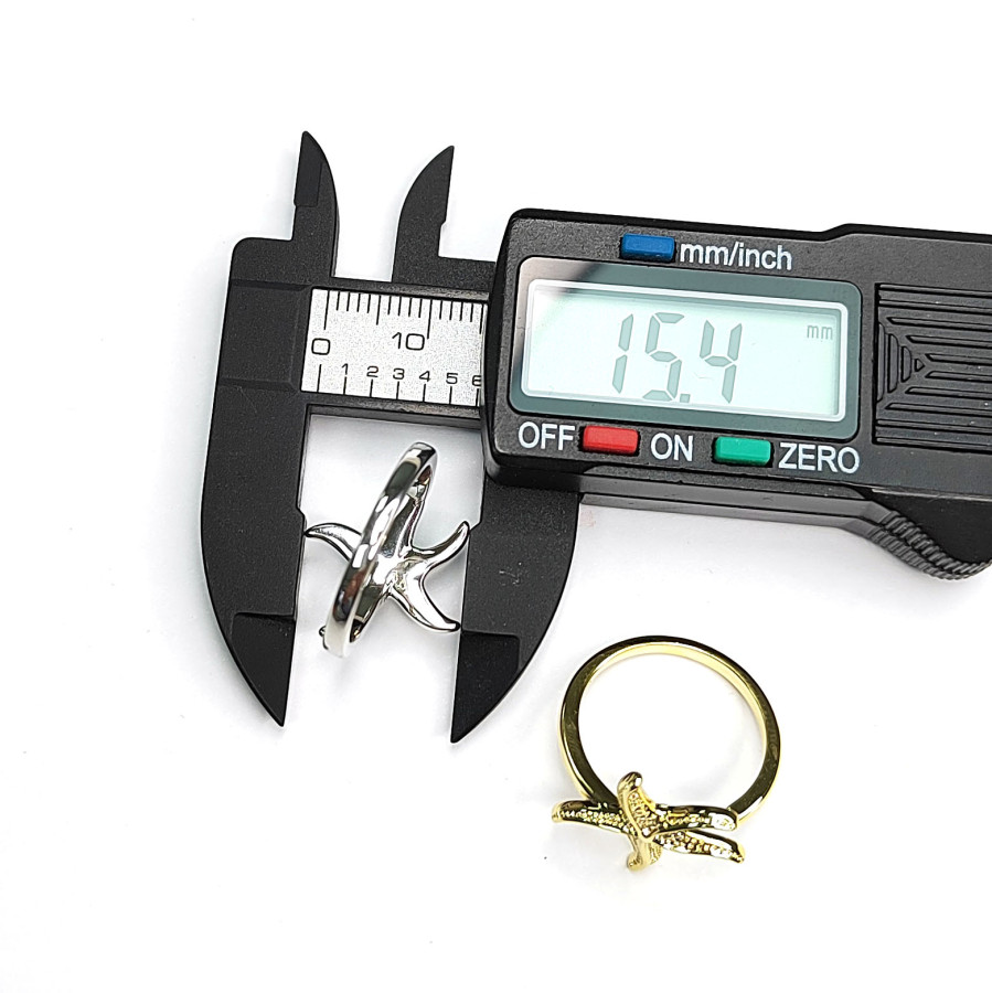 Кольцо безразмерное, Морская звезда 15 мм