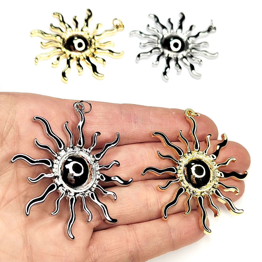 Подвеска Солнце 50 мм, крупный кулон