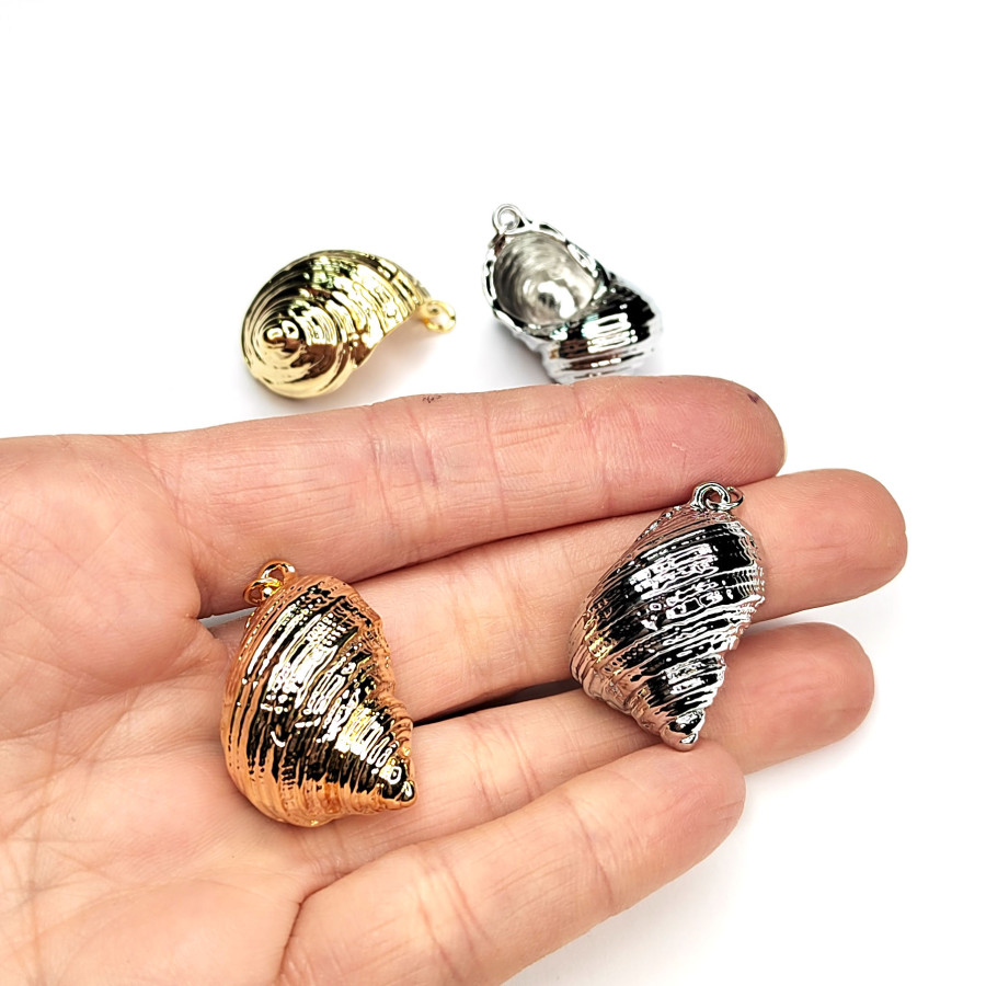 Крупная подвеска Ракушка 31х23 мм, штука