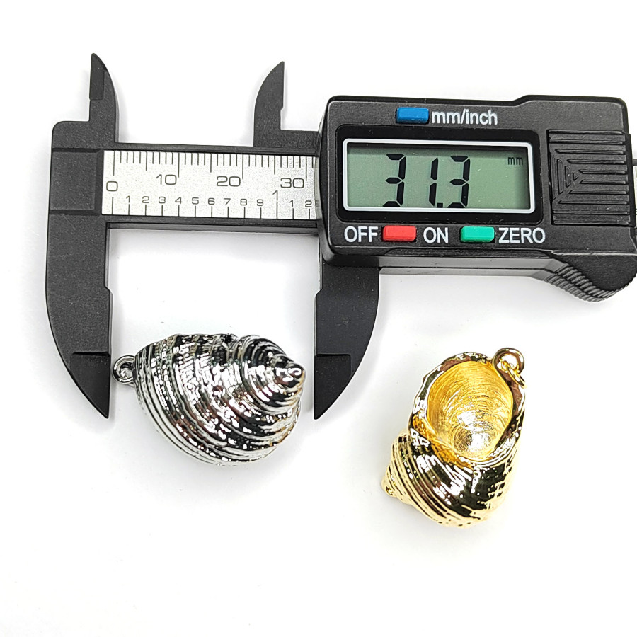 Крупная подвеска Ракушка 31х23 мм, штука