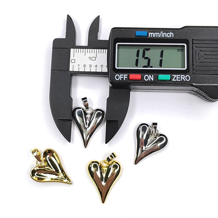 Подвеска Сердце 22х15 мм, ШТУКА