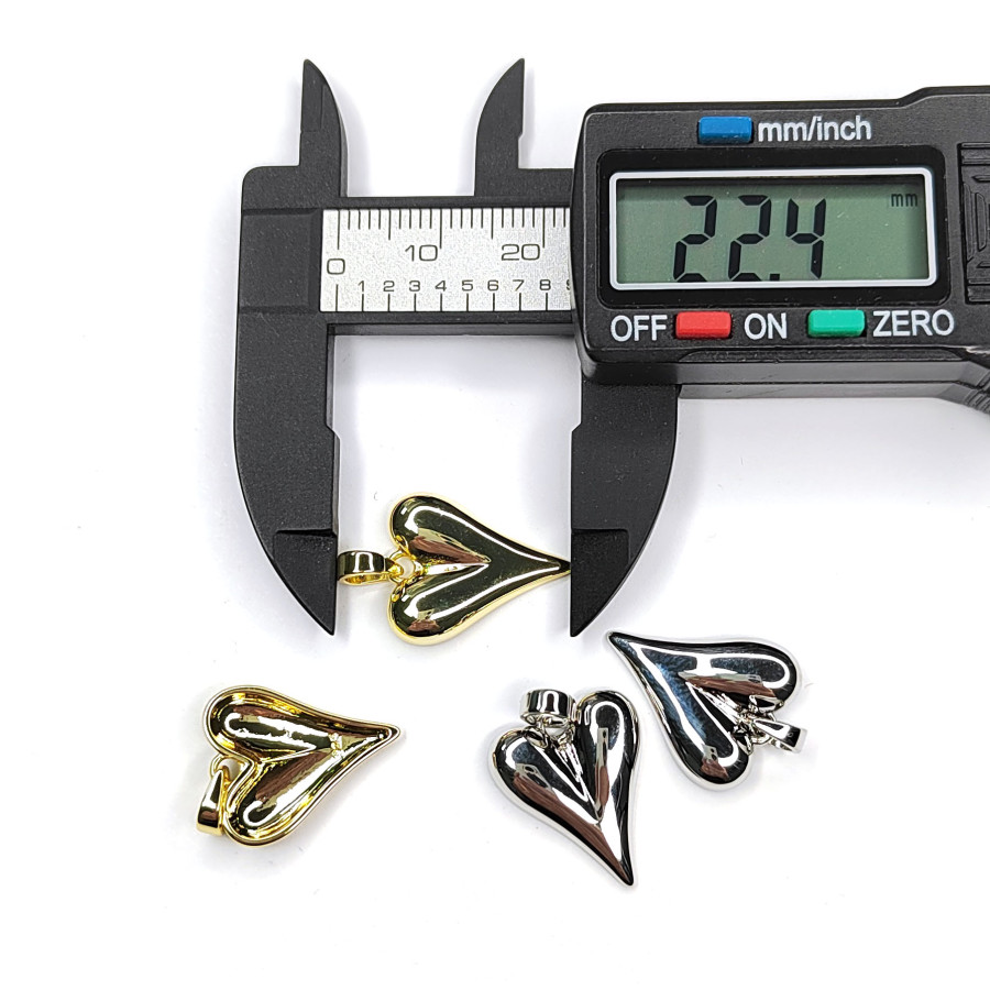 Подвеска Сердце 22х15 мм, ШТУКА