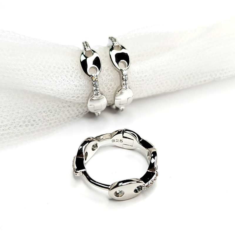 Серьги с застёжкой конго 20х5 мм, пара