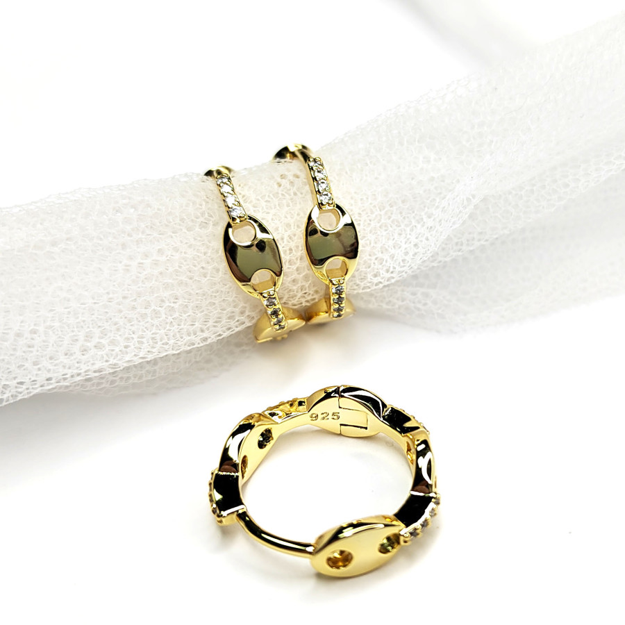 Серьги с застёжкой конго 20х5 мм, пара