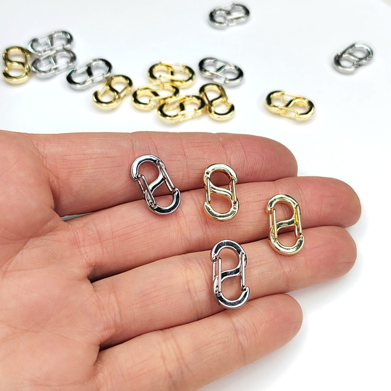 Карабин двусторонний 16х9 мм, открывается с двух сторон