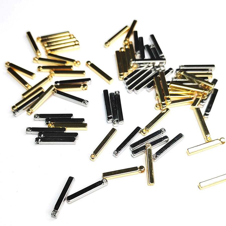 Подвеска палочка 15х2 мм с  гранями, штука