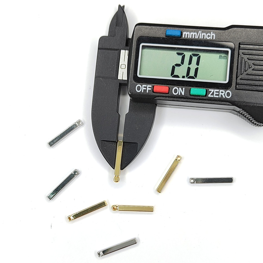 Подвеска палочка 15х2 мм с  гранями, штука