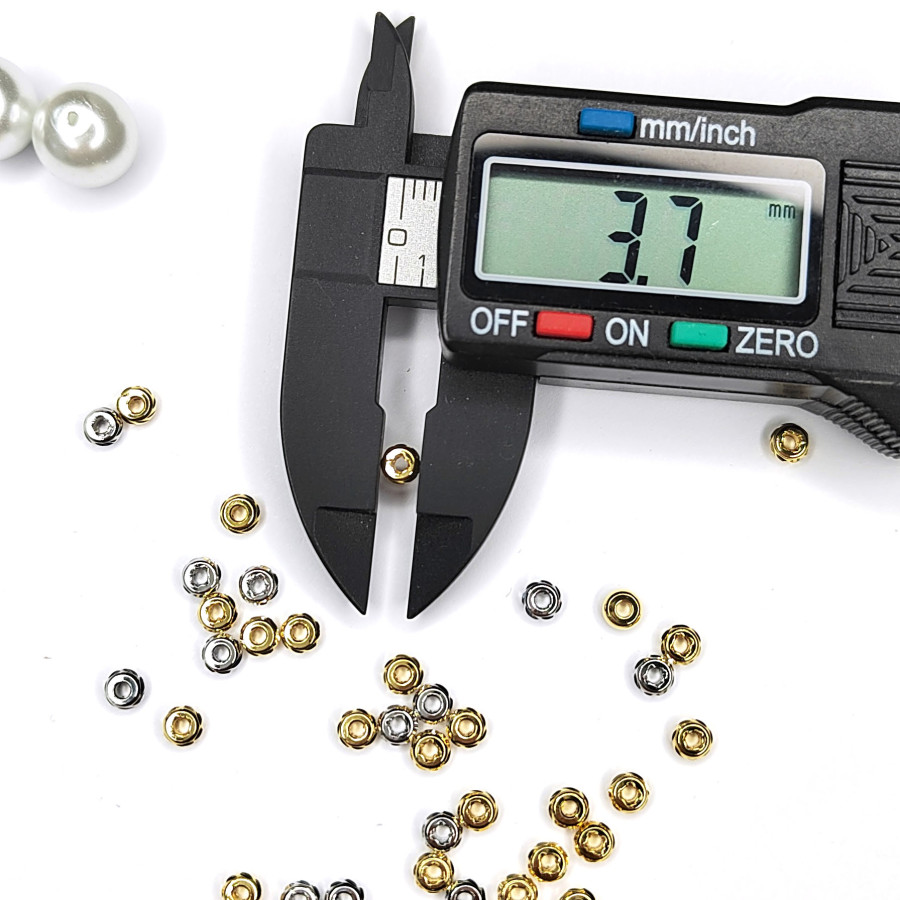 3,7х1,8 мм Разделительные бусины резные, 10 штук