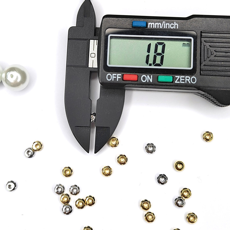 3,7х1,8 мм Разделительные бусины резные, 10 штук