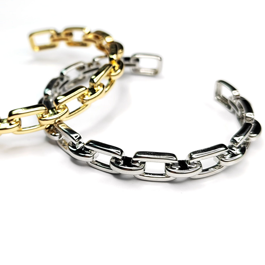 Браслет безразмерный, ширина 7 мм, узор "Цепь"