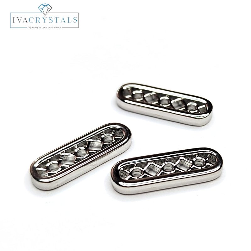 Разделитель пятирядный 18х6 мм, штука покрытие Родий