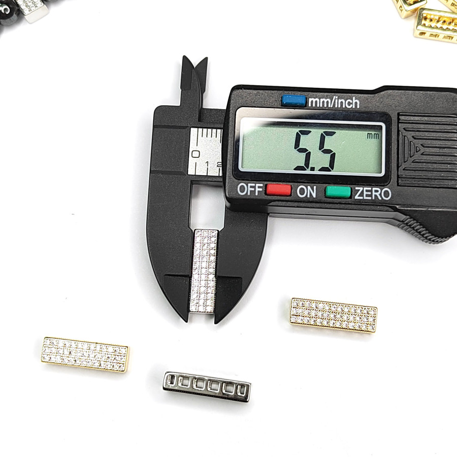 Разделитель с фианитами многорядный 18х5,5 мм