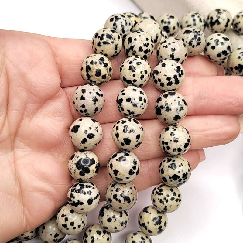 Яшма далматиновая натуральная, Аплит, НИТЬ 37-38 см