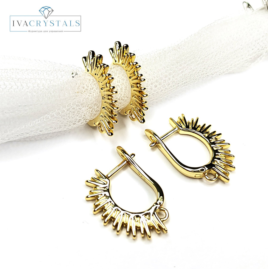 Швензы Ёжики 22х2 мм, пара покрытие Позолота