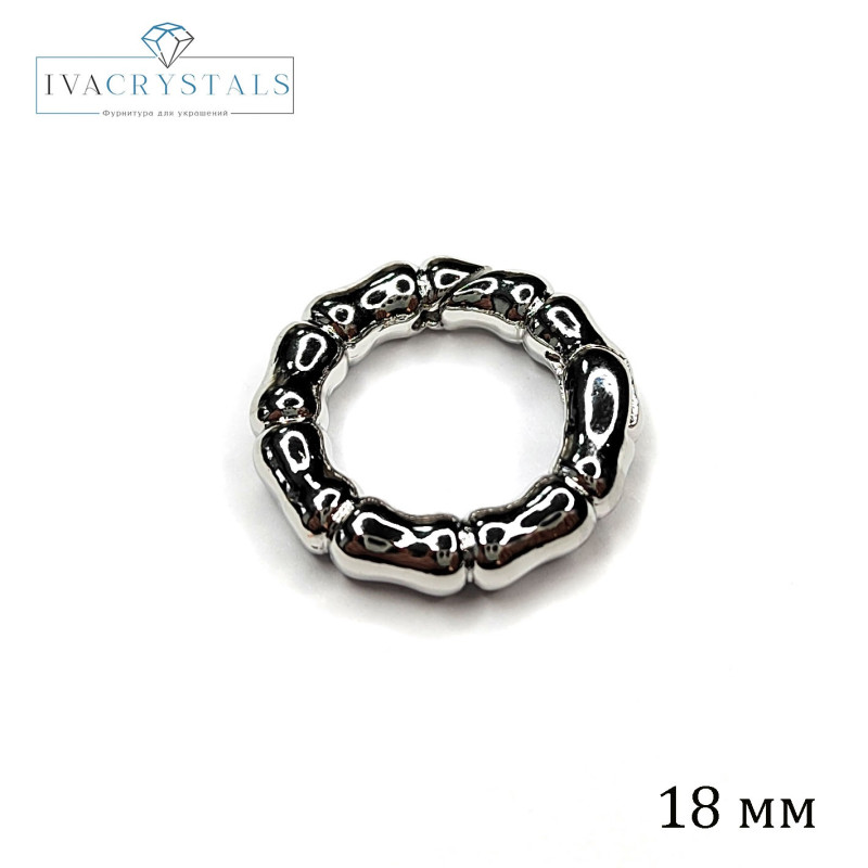 18х3,5 мм Замок карабин круглый "Мятый металл", штука