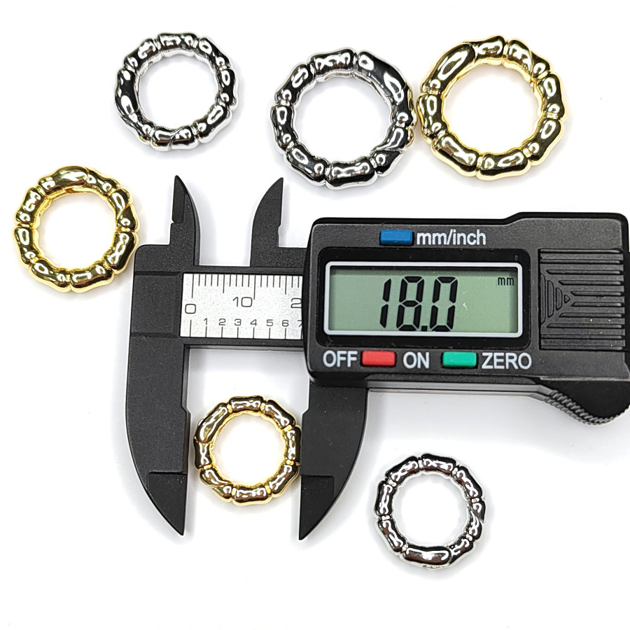 18х3,5 мм Замок карабин круглый "Мятый металл", штука