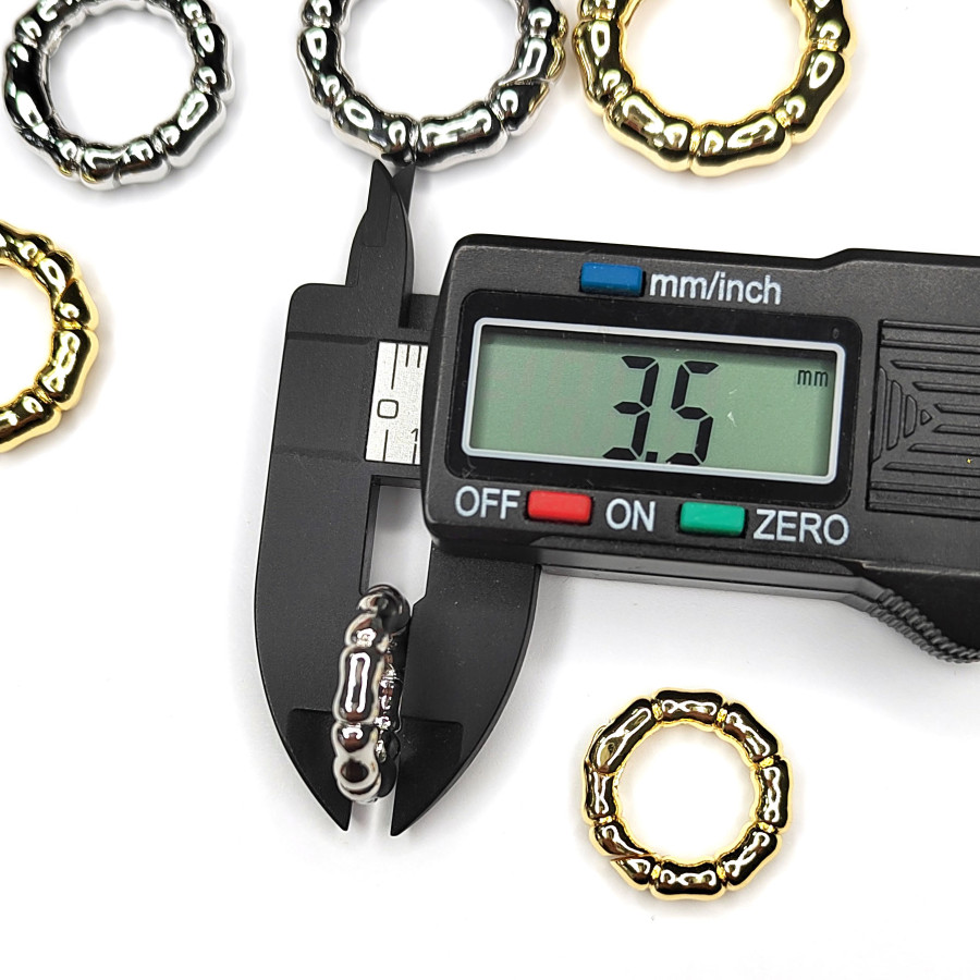 18х3,5 мм Замок карабин круглый "Мятый металл", штука