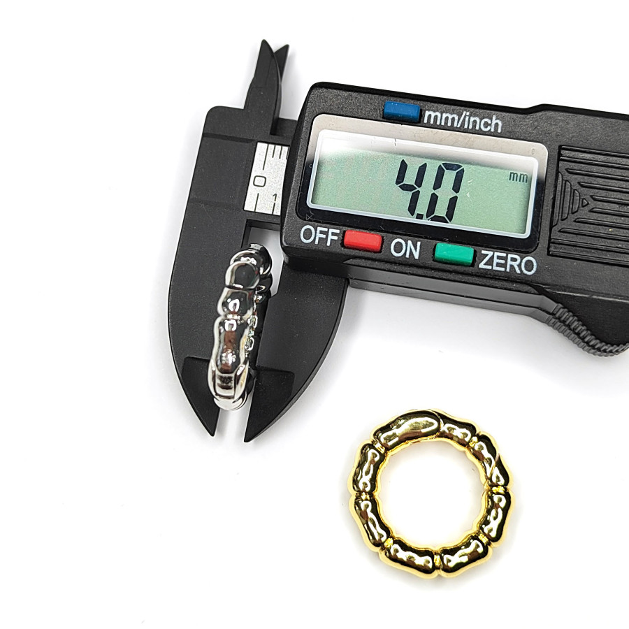 22х4 мм Замок карабин круглый "Мятый металл", штука