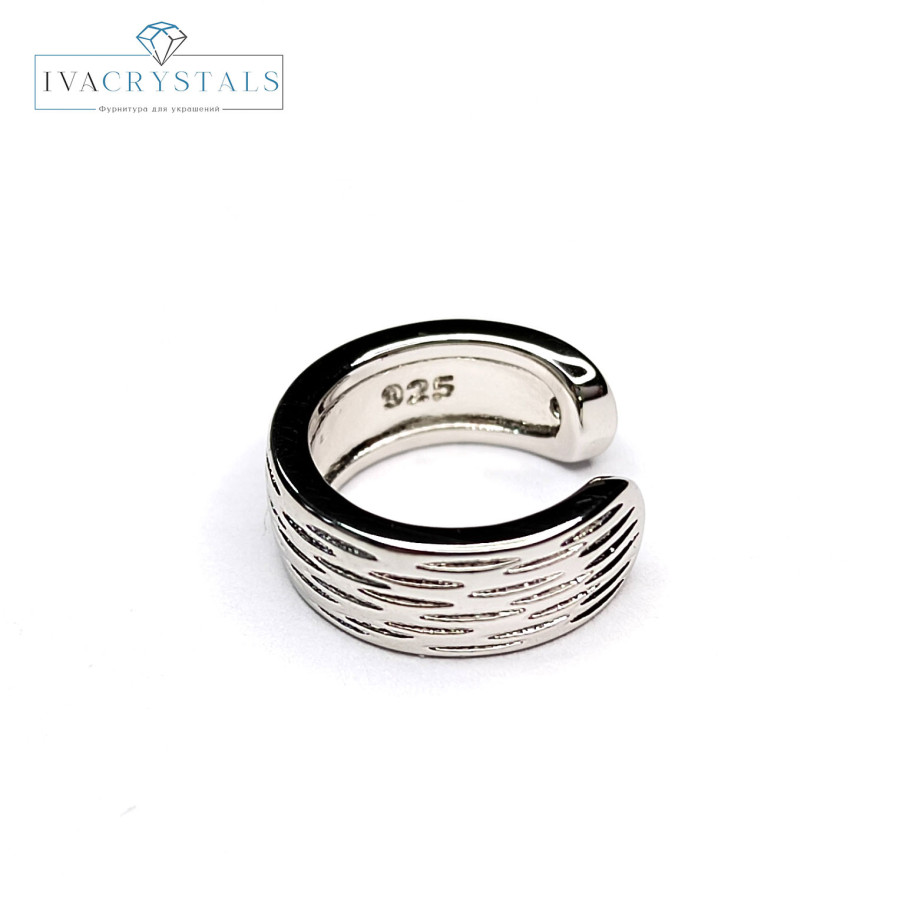 Кафф 12х4,3 мм, штука покрытие Родий