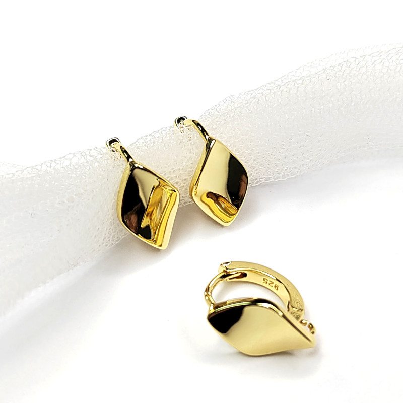 Серьги Ромбики 14х9 мм, пара