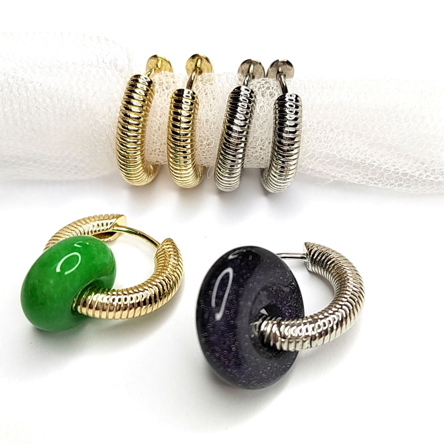 Швензы с застежкой конго 20х4 мм Резные, пара