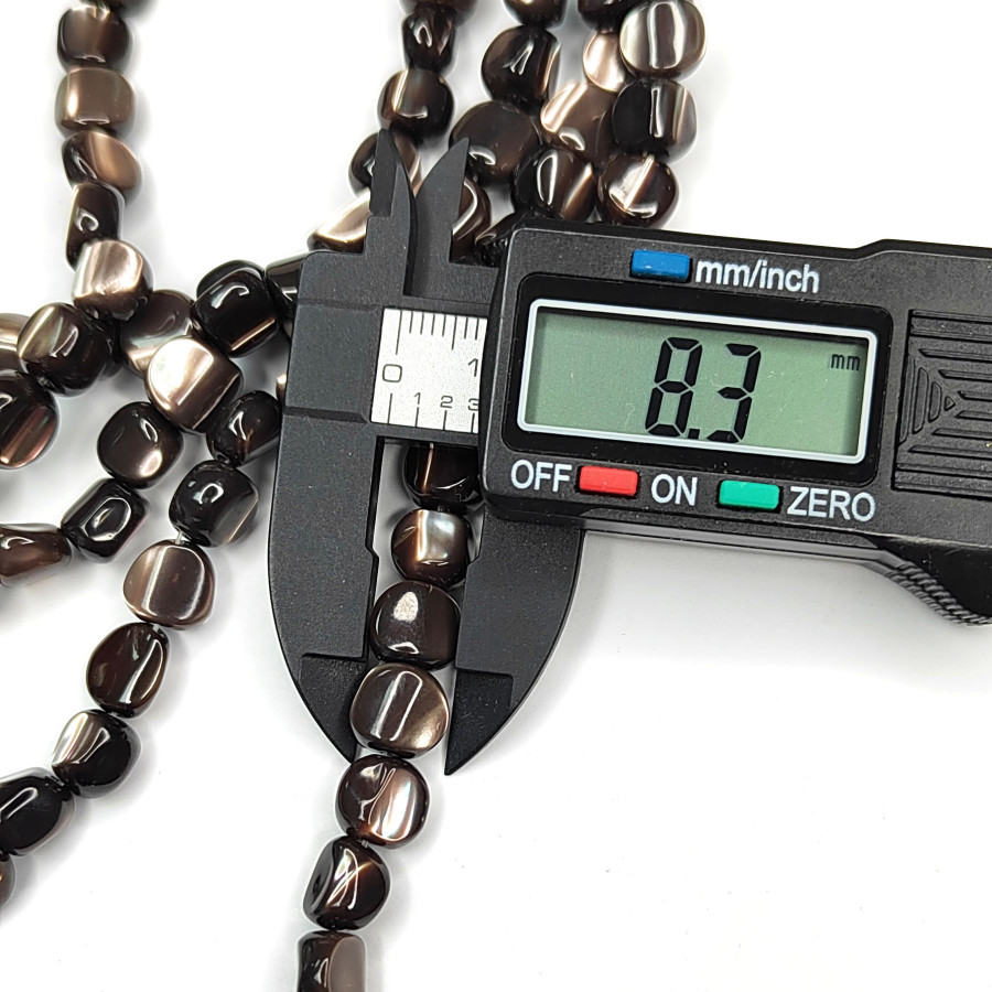 Перламутр натуральный 40х32 мм Галтовка, нить 39 см