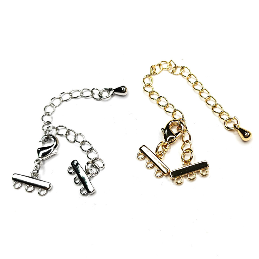 Замочек трехрядный шириной 10 мм, штука