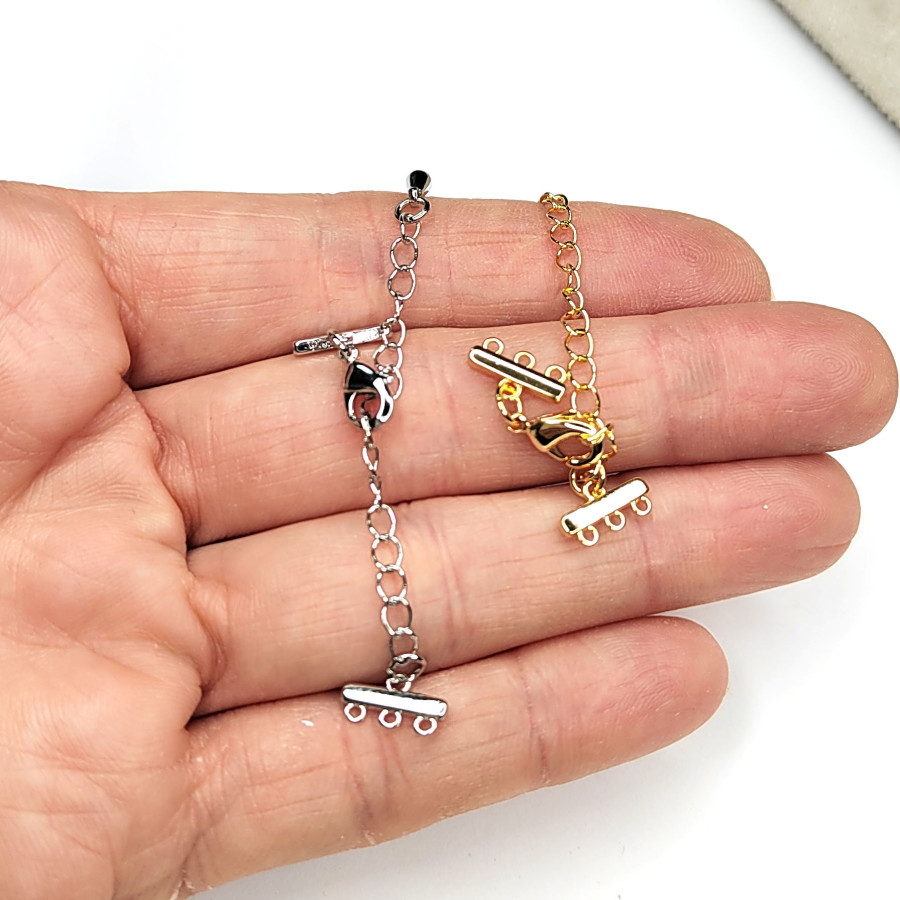 Замочек трехрядный шириной 10 мм, штука