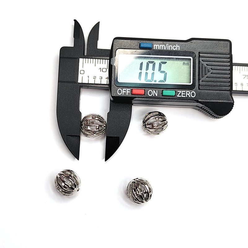 10 мм Разделительная бусина Узорная, покрытие позолота, ШТУКА