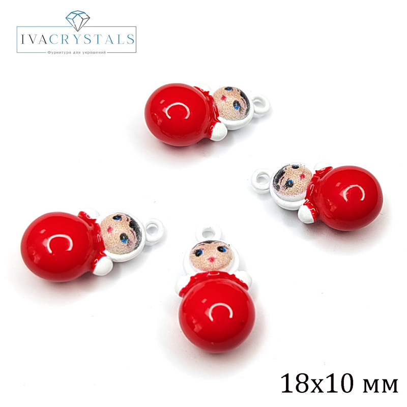 Подвеска Неваляшка 18х10 мм, штука