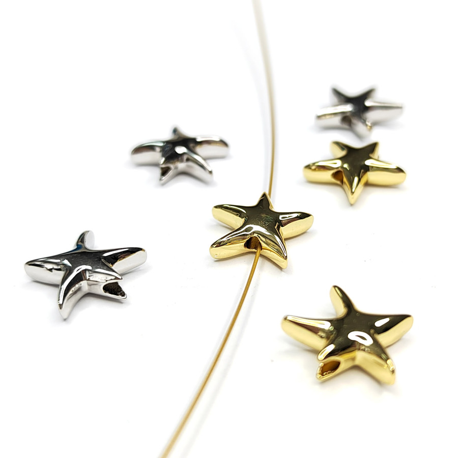 Разделительная бусина Морская звезда 12 мм, ШТУКА