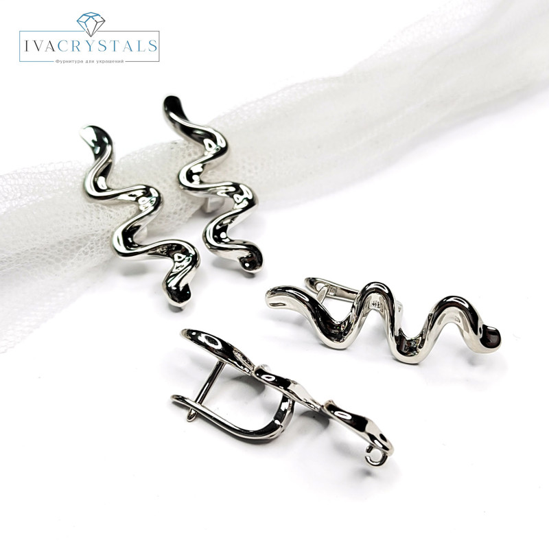 Швензы Змейки (волна) 35х12 мм, пара